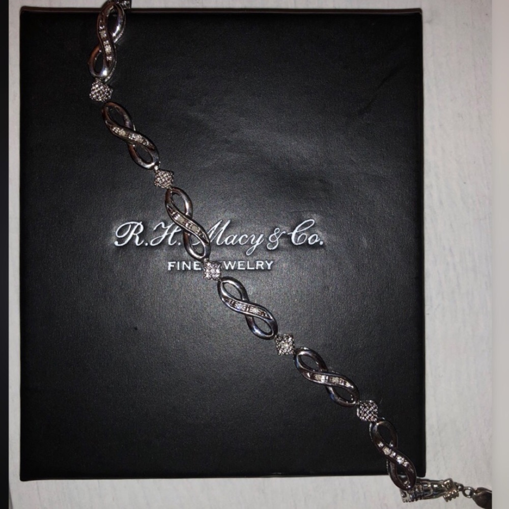 Diamond infinity bracelet - Macy’s